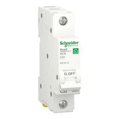 Picture of Miniature circuit breaker (MCB), Resi9, 1P, 32A, C curve, 4500A (IEC/EN 60898-1)