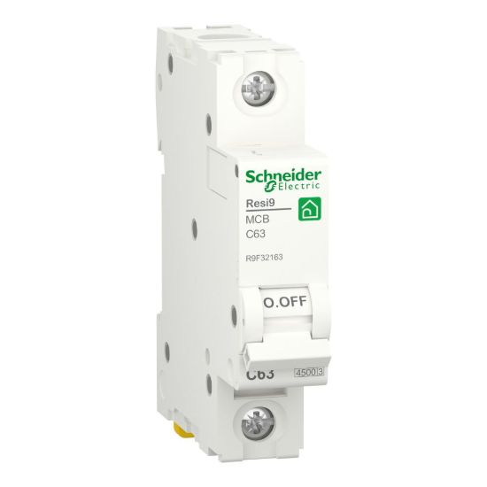 Picture of Miniature circuit breaker (MCB), Resi9, 1P, 63A, C curve, 4500A (IEC/EN 60898-1)