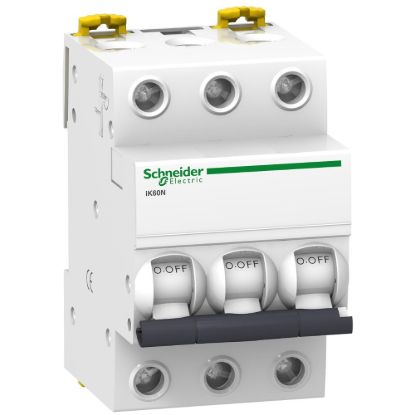 Picture of Miniature circuit breaker (MCB), Acti9 iK60N, 3P, 63A, C curve, 6000A (IEC/EN 60898-1)