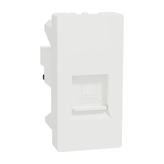 Picture of Data Socket, Miluz E, mechanism, CAT6, with shutter, white