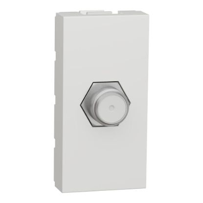 Picture of TV socket, New Unica, 1 module, F-type, coaxial, IP2XC, white