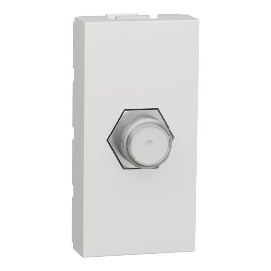 Picture of TV socket, New Unica, 1 module, F-type, coaxial, IP2XC, white