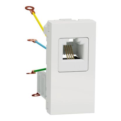 Picture of Telephone socket, New Unica, RJ12, 1 connector, 1 module, white