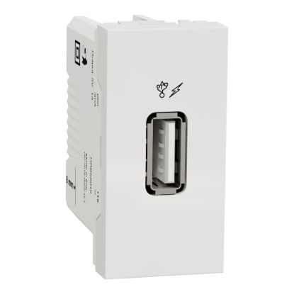 Picture of New Unica - USB charger 1 A - 1 module - type A - white