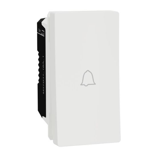 Picture of Doorbell Switch, Miluz E, 10A, 250V, 1 module, White