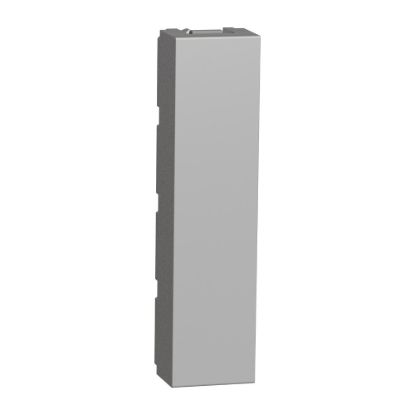 Picture of New Unica - 2 x blind cover - 1/2 module - aluminium