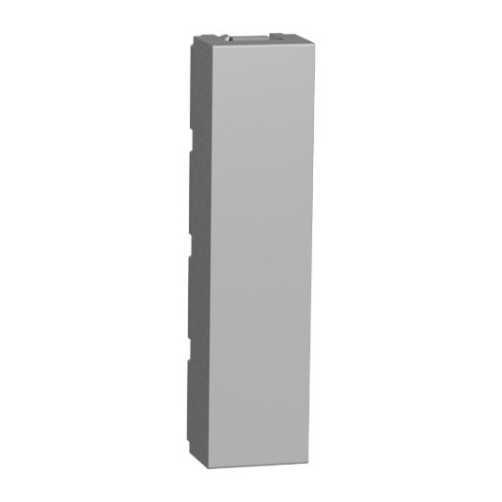 Picture of New Unica - 2 x blind cover - 1/2 module - aluminium