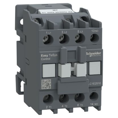 Picture of Contactor,Easy TeSys Control,LC1E,3P(3NO),AC-3,<=440V,25A,220V AC coil,50/60Hz,1NO auxiliary contact