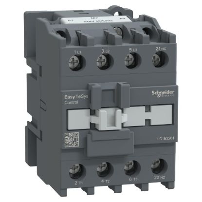 Picture of Contactor,Easy TeSys Control,LC1E,3P(3NO),AC-3,<=440V,32A,220V AC coil,50/60Hz,1NC auxiliary contact