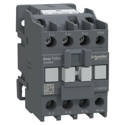 Picture of Contactor,Easy TeSys Control,LC1E,3P(3NO),AC-3,<=440V,25A,220V AC coil,50Hz,1NO auxiliary contact