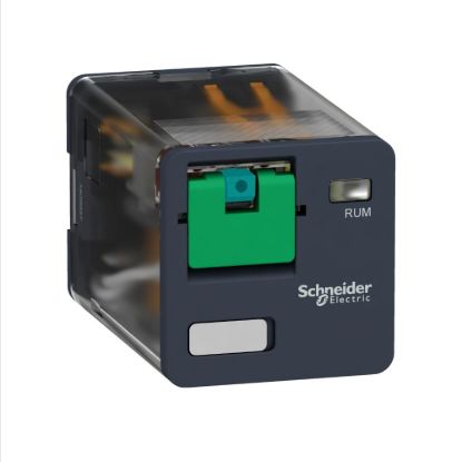 Picture of Universal plug in relay, Harmony, 10A, 3CO, lockable test button, 60V DC