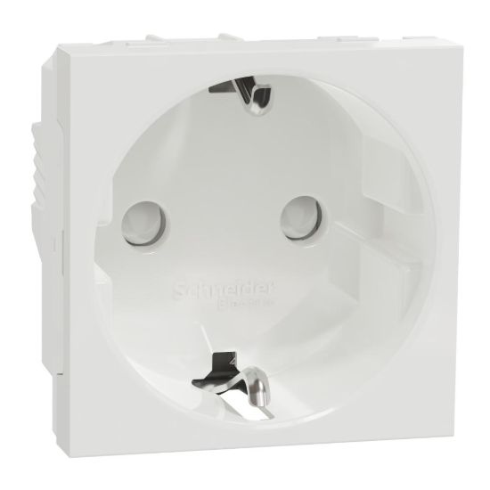 Picture of Socket-outlet, New Unica, 2P+E, 16A, Schuko, with shutter, white