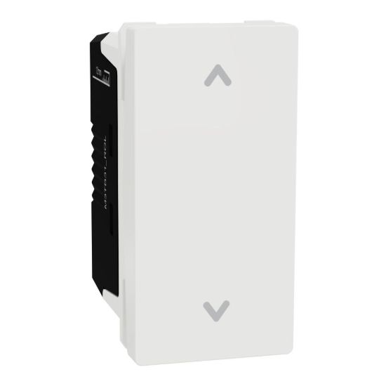 Picture of Roller blind switch, Miluz E, 10A, 250V, 1 Module, White