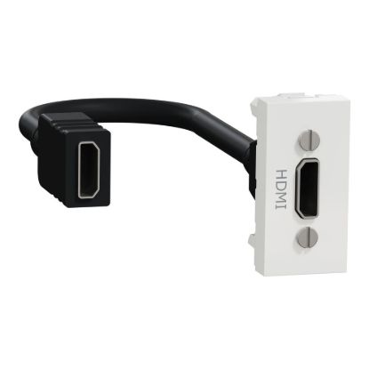 Picture of Audio/video socket, New Unica, HDMI, prewired, 1 module, white