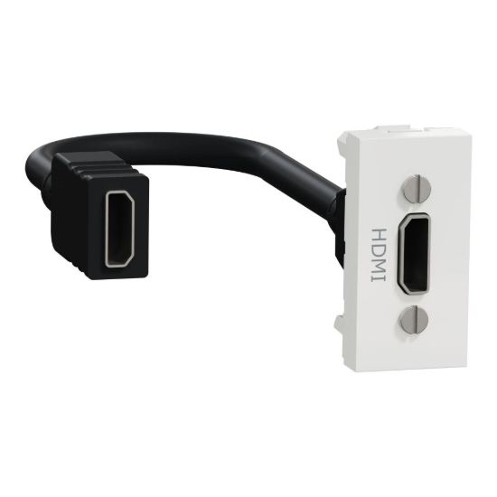 Picture of Audio/video socket, New Unica, HDMI, prewired, 1 module, white