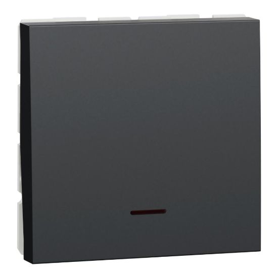 Picture of Switch, New Unica, 2-pole 1-way, 32A, 2 modules, with lamp, anthracite