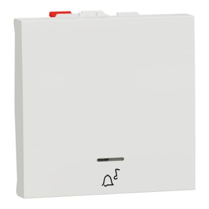 Picture of Push-button, New Unica, mechanism, + NO push-button, 10A, 2 modules, screwless terminals, IP4X, white