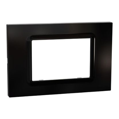 Picture of Cover frame, Miluz E, 3 gang, Black
