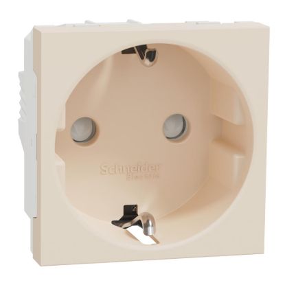 Picture of Socket-outlet, New Unica, 2P+E, 16A, Schuko, with shutter, beige