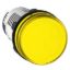 Picture of Monolithic pilot light, Harmony XB7, plastic, yellow, 22mm, integral LED, 24V AC DC