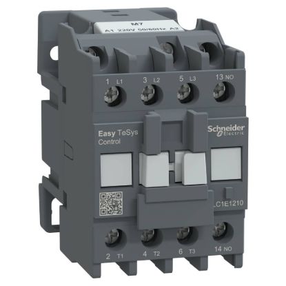 Picture of Contactor,Easy TeSys Control,LC1E,3P(3NO),AC-3,<=440V,12A,220V AC coil,50/60Hz,1NO auxiliary contact